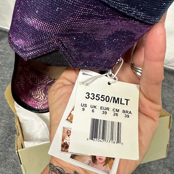 Skechers BOBS Glitter Slip-On Shoes - Purple - Picture 11 of 13